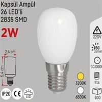 2W.220V.LED KAPSÜL E14 BEYAZ 1